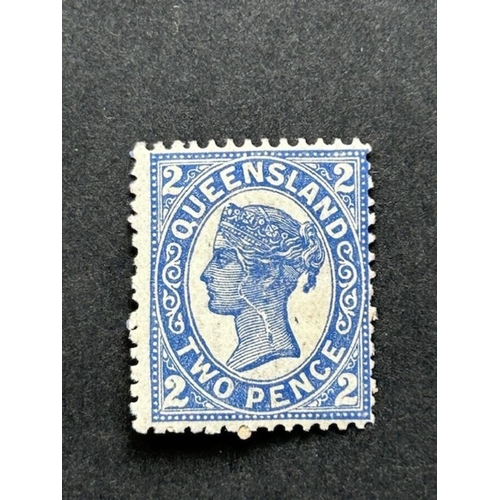 170 - Australian States: Queensland 1897-1908 2d Perf 13 cracked plate SG 234A. Very fine mint. SEE PHOTO.... 