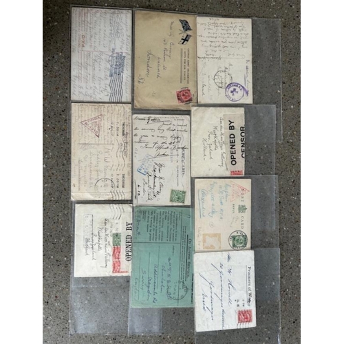 637 - Postal History - GB Covers World War 1 related. PTSA     some non GB. PTSA £215. (24) (E)