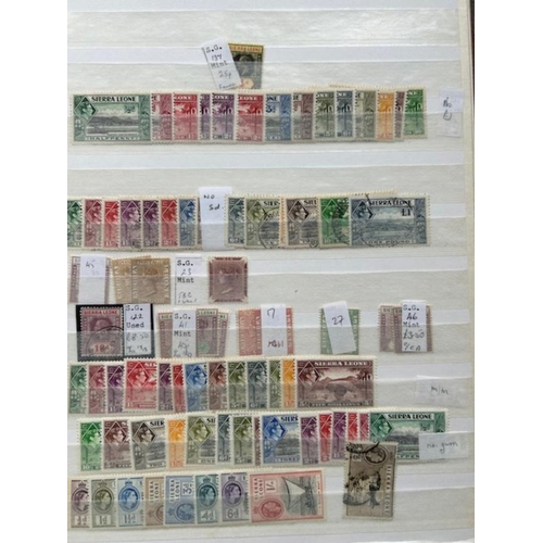 14 - Mixed lots  Palestine, Papua, Sierra Leone & Solomons all periods (100s) (E)