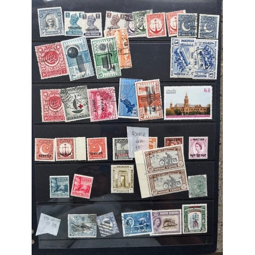 23 - Collections & Mixed Lots - British Commonwealth in large brown envelope with stamps on cards, stock-... 