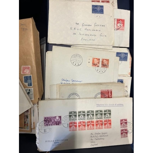 143 - Covers - yellow box, circa 200 items, all Countries, but mainly British Commonwealth, includes some ... 