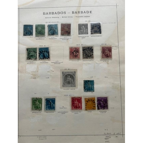 164 - Barbados early colln. Britannia's incl. 5/- (crayon mark removed), 1882-6 vals to 10/- u, 1892-1903 ... 