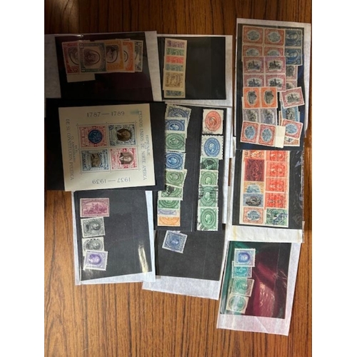 19 - Collections & Mixed Lots - Latin America small black box with mainly earlier stamps on cards, good V... 