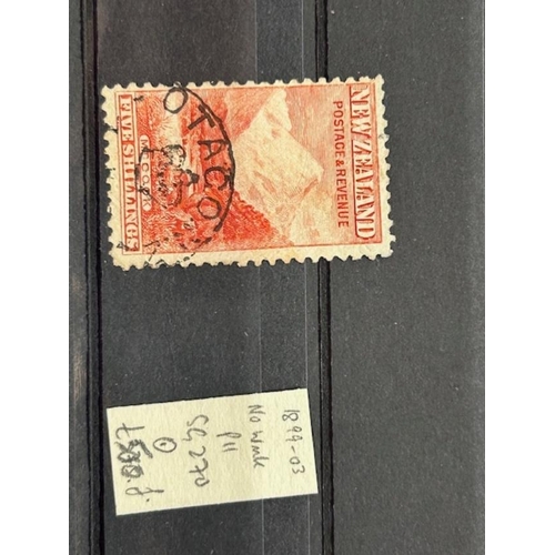 488 - New Zealand 5/- Pictorial perf 11, SG 270 with light fiscal cancel, cats £500. (S)