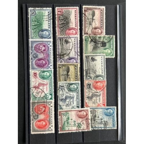 513 - Nyasaland fine used KGVI in sets, cats SG £339, possibly more as we have taken cheapest shades. (S)