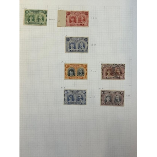 541 - Rhodesia from 1892-3, vals to 5/- & 10/- u, £1 m 1892 8d on 1/- m,  1892-4 m&u vals to 4/-, 1896-7 A... 