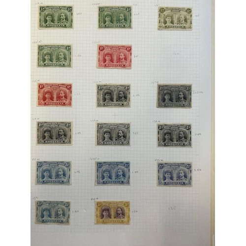 541 - Rhodesia from 1892-3, vals to 5/- & 10/- u, £1 m 1892 8d on 1/- m,  1892-4 m&u vals to 4/-, 1896-7 A... 