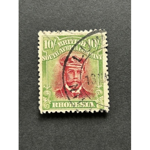 546 - Rhodesia 1913-19 10/- Admiral fine used SG 255q. SEE PHOTO. (1) (S)