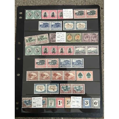 561 - South Africa 1930-45 seln, on s/cards including mint pairs 1931 3d black & red, 4d brown, 1s. Waterm... 