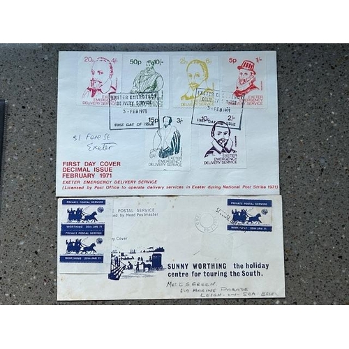 81 - GB Cinderellas 1971 Postal Strike Covers (37) & stamps (27) (E)