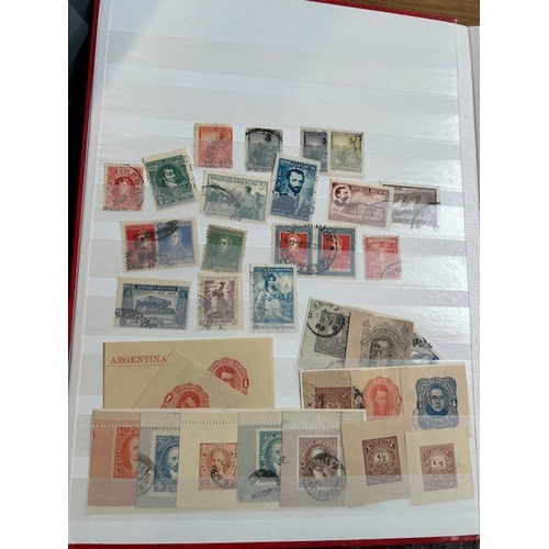 40 - Collections & Mixed Lots - Latin America in red stock-book with useful material, better Venezuela on... 