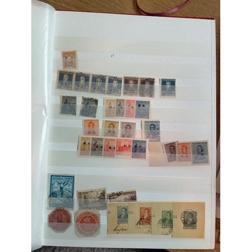 40 - Collections & Mixed Lots - Latin America in red stock-book with useful material, better Venezuela on... 