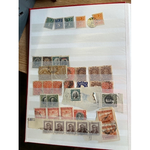 40 - Collections & Mixed Lots - Latin America in red stock-book with useful material, better Venezuela on... 