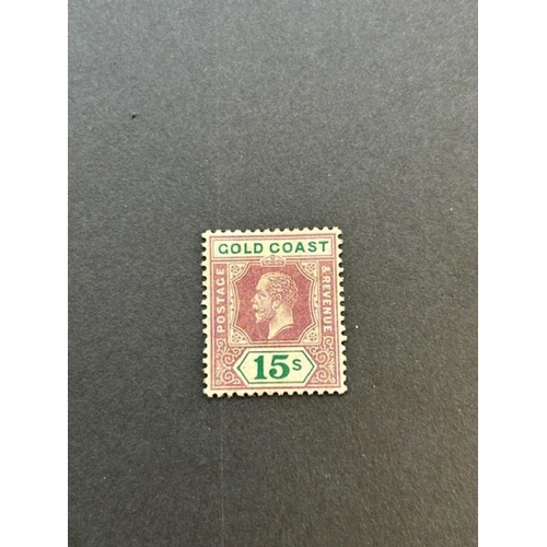 295 - Gold Coast - 1921-4 15/- Mint Die 1. SG 100, couple of tiny tone spots. SEE PHOTO. (1) (S)