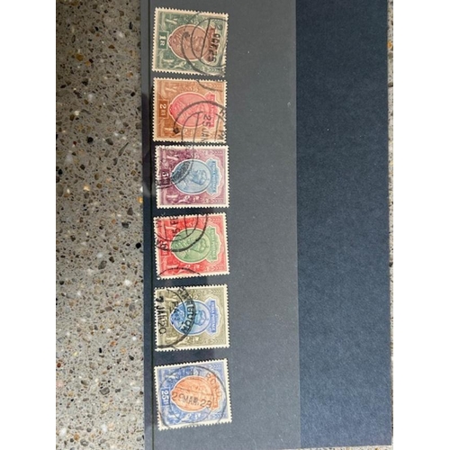 332 - India 1911-23 1R-25R cds postal not Telegraphic SG 185-191, slight overall toning. (6) (S)