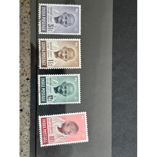 333 - India 1948 Gandhi cds (ex FDC) SG 305-8. 10R has tiny wrinkle. (4) (S)