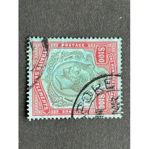 404 - Malayan: Straits Settlements 1921-33 $100 Singapore cds, appears to be genuinely used crease SG 240c... 