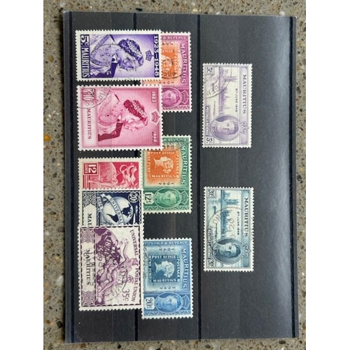 419 - Mauritius fine used KGVI in sets, cats SG £266. (S)