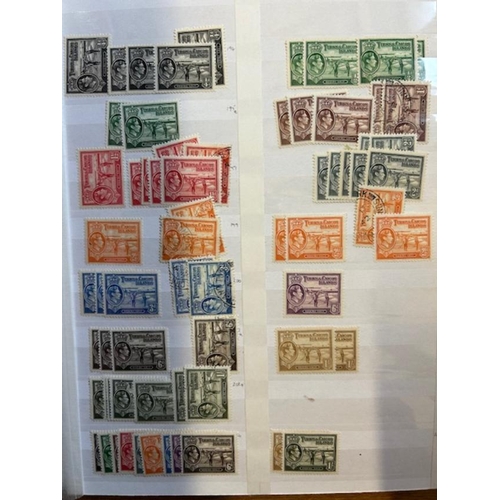 55 - Mixed lots Seychelles & Turks all periods in s/bk (100s) (A)