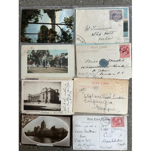 198 - Australian States: Tasmania. 21 Postcards or Covers, many from small villages, we note Bagdad, Pontv... 