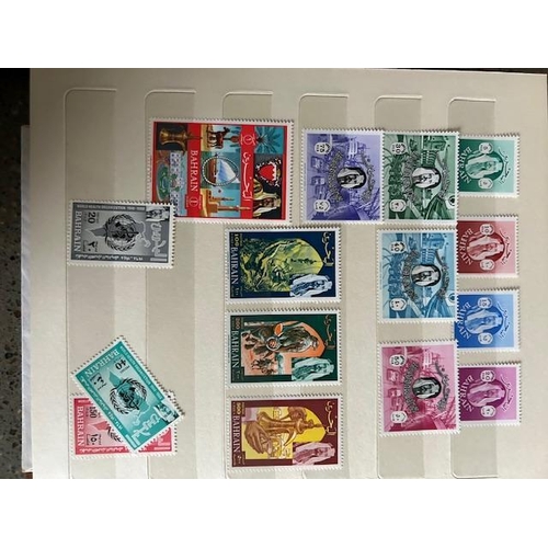 237 - Bahrain u/m range incl. 1964 set, 1966 set, 1968 Isa New Town, 1975 Horses sheet-let (mounted on mar... 