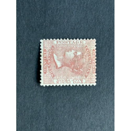 274 - British Columbia & Vancouver Island 1860 2 1/2d pale reddish rose fresh mint SG3 photo (1) (S)