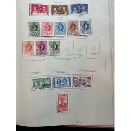 7 - Collections KGVI Red Crown album with clean mint colln some removed (A)