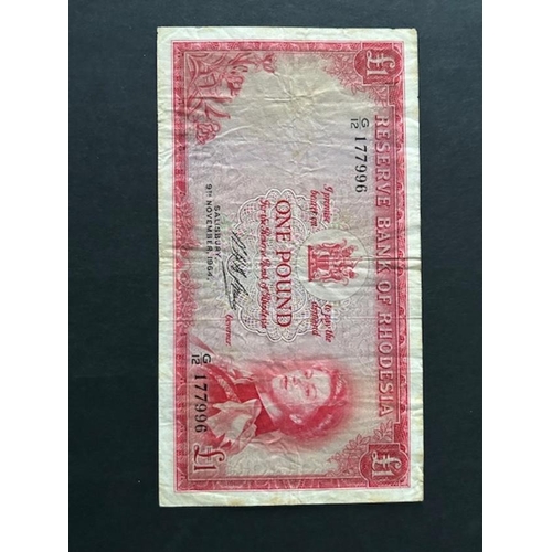 133 - Banknotes - Rhodesia 1964 £1 & £5 VF. (2) (S)