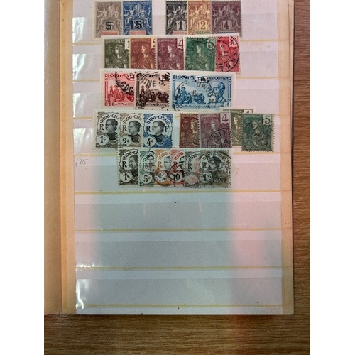 43 - Indochina small stockbook of mint, much better stc SG £1240 based on old catalogue includes better b... 