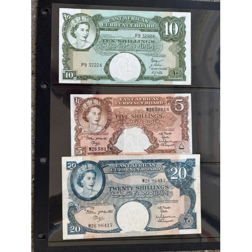 133 - Banknotes - East Africa 1958-60 10/-, 1962-3 5/-, 20/- (3) (E)