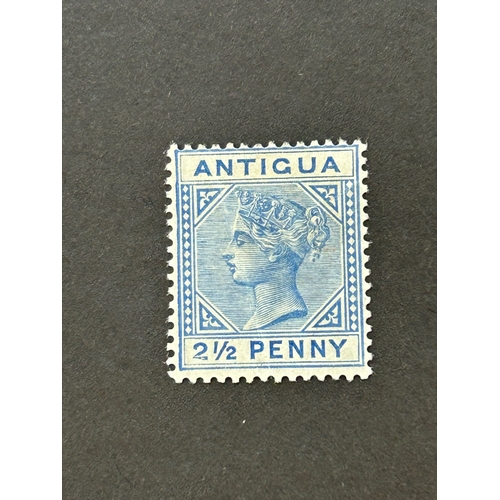 156 - Antigua 1884-87 2 1/2d large 2 sloping foot mint SG 27A. Slight bend. (1) (S)