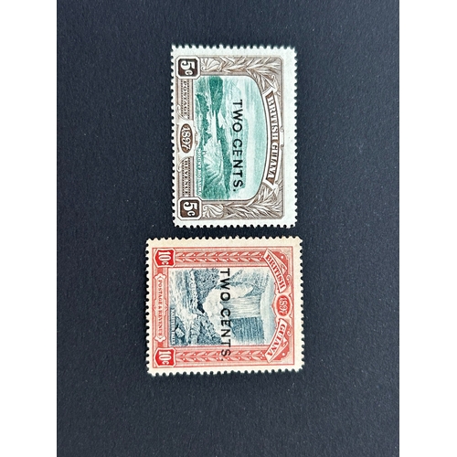 235 - British Guiana 1899 2c on 5c & 2c on 10c both shaved E SG 222D & SG 223D. (2) (S)