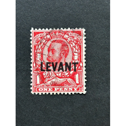 312 - British Levant 1911-13 1d redrawn SG L15 no Cross on Crown used. Not Catalogued. (1) (S)