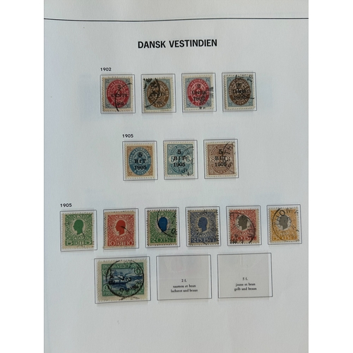 387 - Danish West Indies from 1855 3c (2) faults, 1873-1902 Posthorns U to 12c & 50c, 1887 1c on 7c unused... 