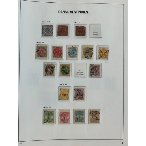 387 - Danish West Indies from 1855 3c (2) faults, 1873-1902 Posthorns U to 12c & 50c, 1887 1c on 7c unused... 