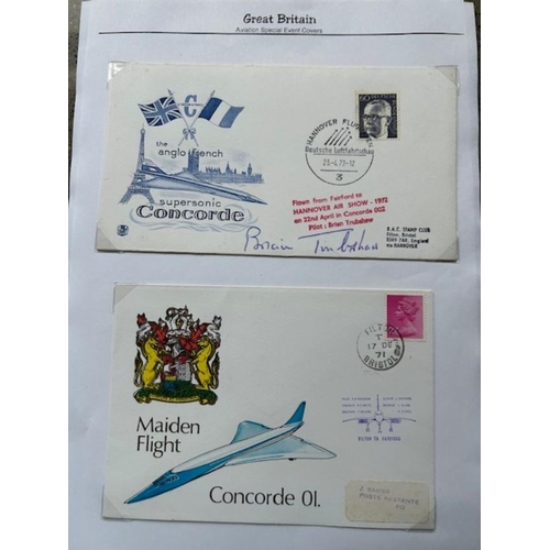 126 - Thematics - Concorde Covers incl. 9/4/69, 12/11/70, 17/12/71, (2), 23/4/72, 13/2/74, 20/4/79, all si... 