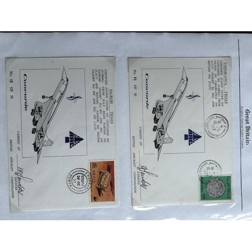 126 - Thematics - Concorde Covers incl. 9/4/69, 12/11/70, 17/12/71, (2), 23/4/72, 13/2/74, 20/4/79, all si... 