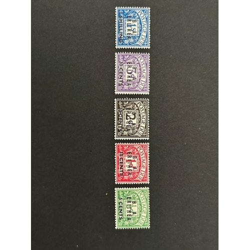 314 - British Occupation of Italian Colonies - Eritrea 1950 Dues, mint SG ED6-10. (5) (S)