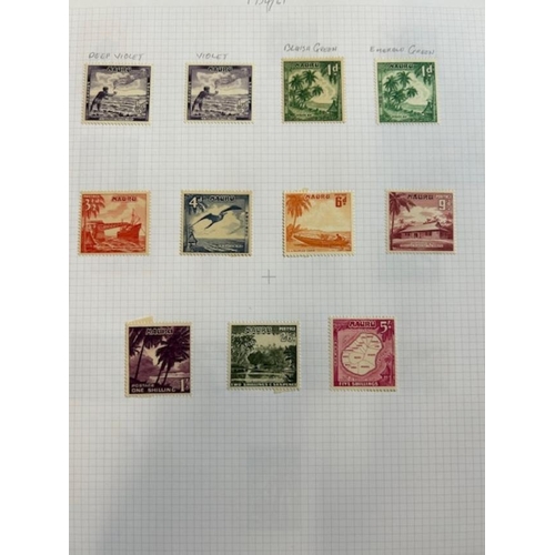 2 - Collections & Mixed Lots - Commonwealth noted Nauru 1916-23 to 1/- M, Newfoundland, Nova Scotia, New... 