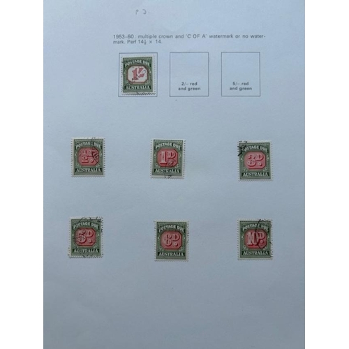 134 - Australia Postage Dues on 3 leaves. (18) (E)