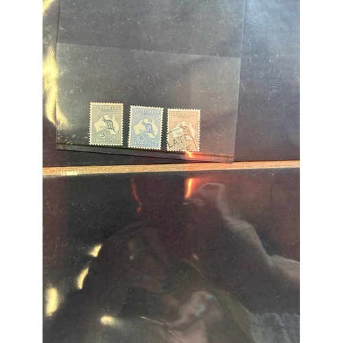 135 - Australia better Roos include SG 35a block of 10, u/m slight toning, but beautiful. Cats 700 SG 24, ... 