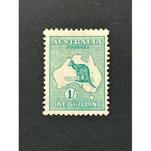 138 - Australia 1913-14 1/- fresh mint, blue green SG 11A. (1) (S)