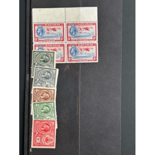 147 - Bahamas 1920 Pence mint (SG 106-110) & 1935 8d u/m block of 4 (SG 145) (9) (S)