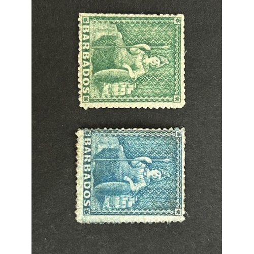 154 - Barbados 1861-70 1/2d & 1d SG 20 & 24, fine mint. (2) (S)