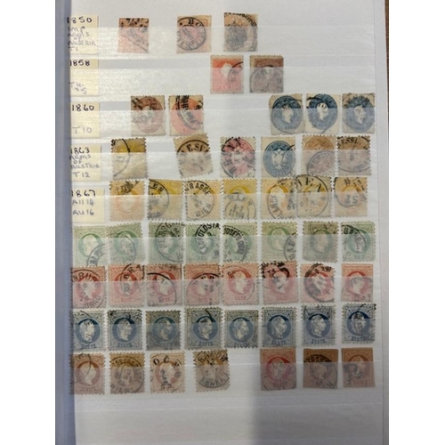 146 - Austria stock-book with colln. 1850 - 1954 M&U. (100s) (A)