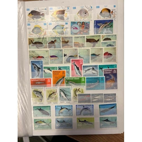 67 - Thematics - Fish M&U in s/book. (100s) (A)