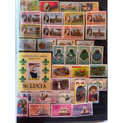 64 - Collections & Mixed Lots - Commonwealth modernish u/m in stock-book. Very colourful. (100s) (A)