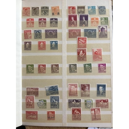 68 - Mixed Denmark & Swiss all diff range in s/b 1940-80s period appears uhm (A)