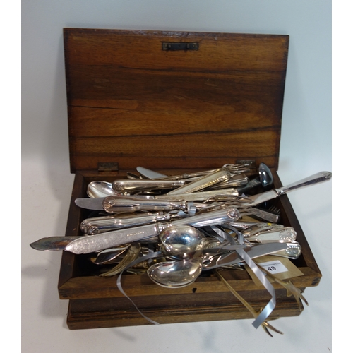 49 - A quantity of silver plated cutlery, mainly Mappin & Webb