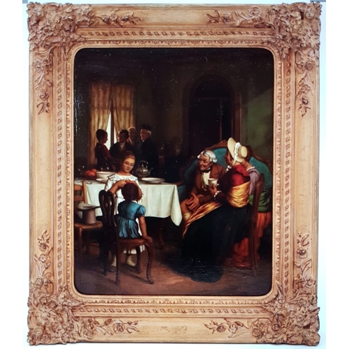 36 - Jacob Membling (Austrian, 1853-1928), Interior scene, oil on panel, signed lower right, 49 x 39cm